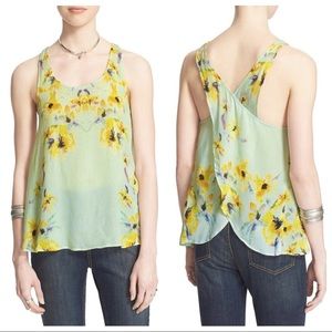 {free people} floral print surplice back tank 🌸